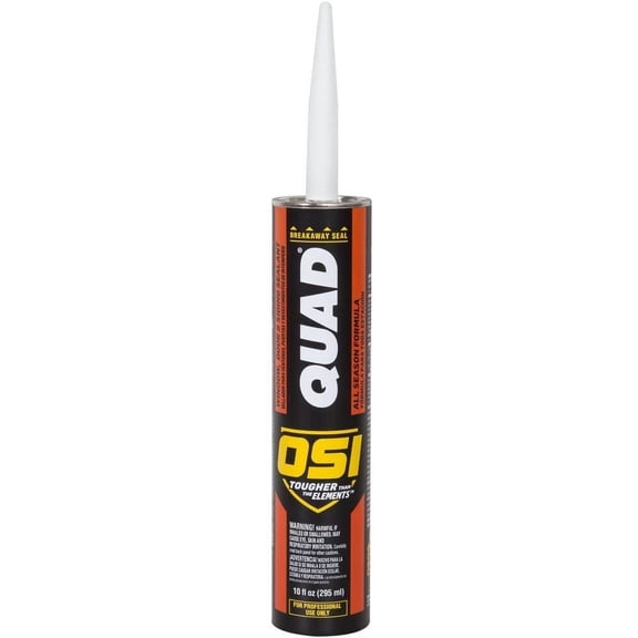 OSI Quad Advanced Formula Window, Door and Siding Sealant, 10 Ounce Cartridge, Brown 201 1637192 Pack of 2