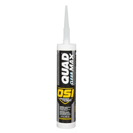 OSI Quad Max Window, Door and Siding Sealant, Pack of 1, Clear 9 fl oz Cartridge