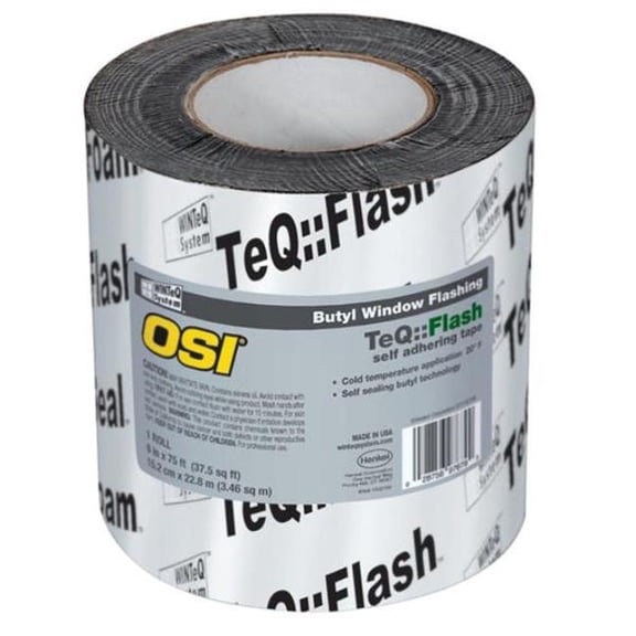 OSI Sealants & Henkel 2876267 75 ft. x 9 in. Self-Adhesive Window Flashing Tape, Black