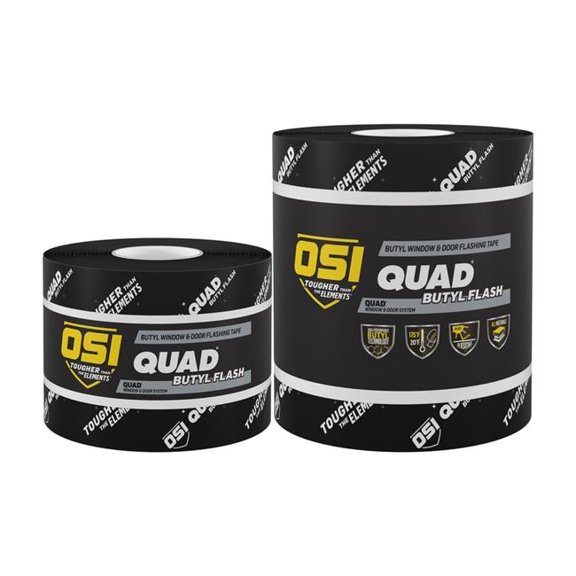 OSI Sealants & Henkel 6 in. x 75 ft. Butyl Flash Self-Adhering Flexible Flashing Tape - Black