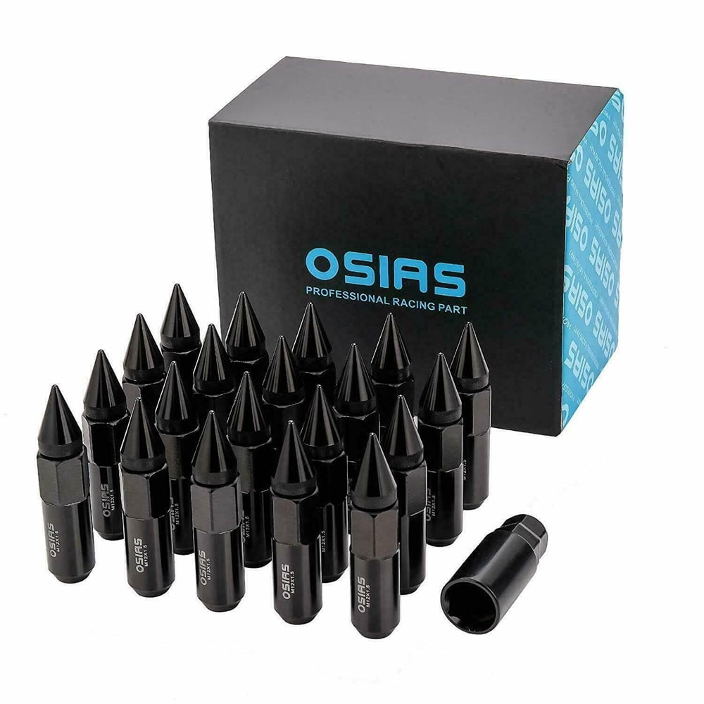 OSIAS 20PCS M12X1.5 Racing Wheel 60MM Lug Nuts With Socket Key For Honda