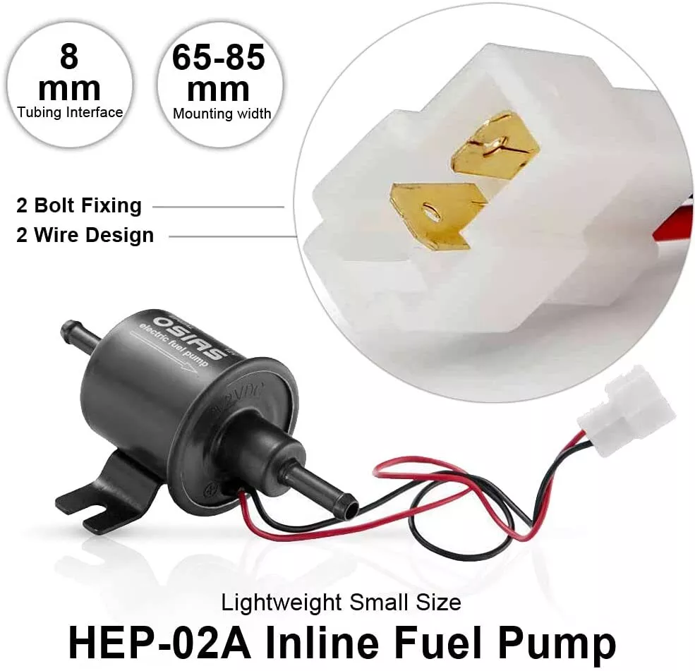 Pompa Carburante Elettrica 12V Universale - Bassa Pressione 2.5-4 - 9