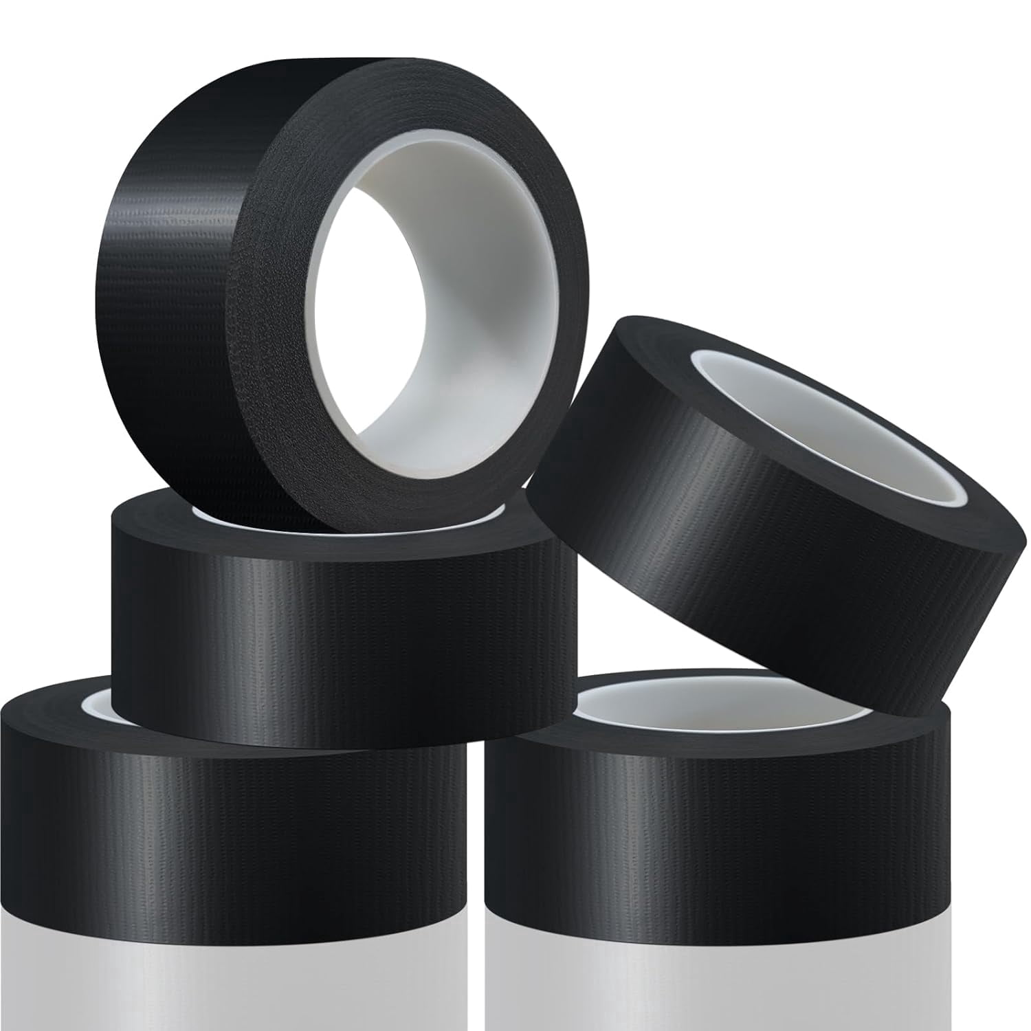 OSIMIG 5 Pack Duct Tape Heavy Duty Waterproof, 33 Yards x 2 Inch Strong Adhesive No Residue Black Duct Tape Bulk for Home Use, Projects, Outdoor Repairs, Tear by Hand