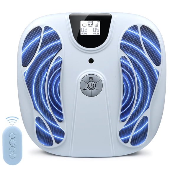 Open Box OSITO Rechargeable EMS Foot Massager for Neuropathy, TENS Foot Massager Circulation Stimulator, Foot Massager for Circulation and Pain Relief, 10 Modes 50 Intensities (Gray)