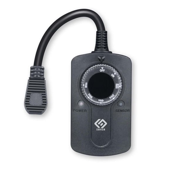 OSKOS Outdoor 24-Hour Light Timer, Water Resistant, Photocell Dusk to Dawn Light Sensor 2/4/6/8 Countdown Timer, 14AWG Cord, Two Grounded Outlets for Home, Christmas Lights, Garden.15A, UL Listed.