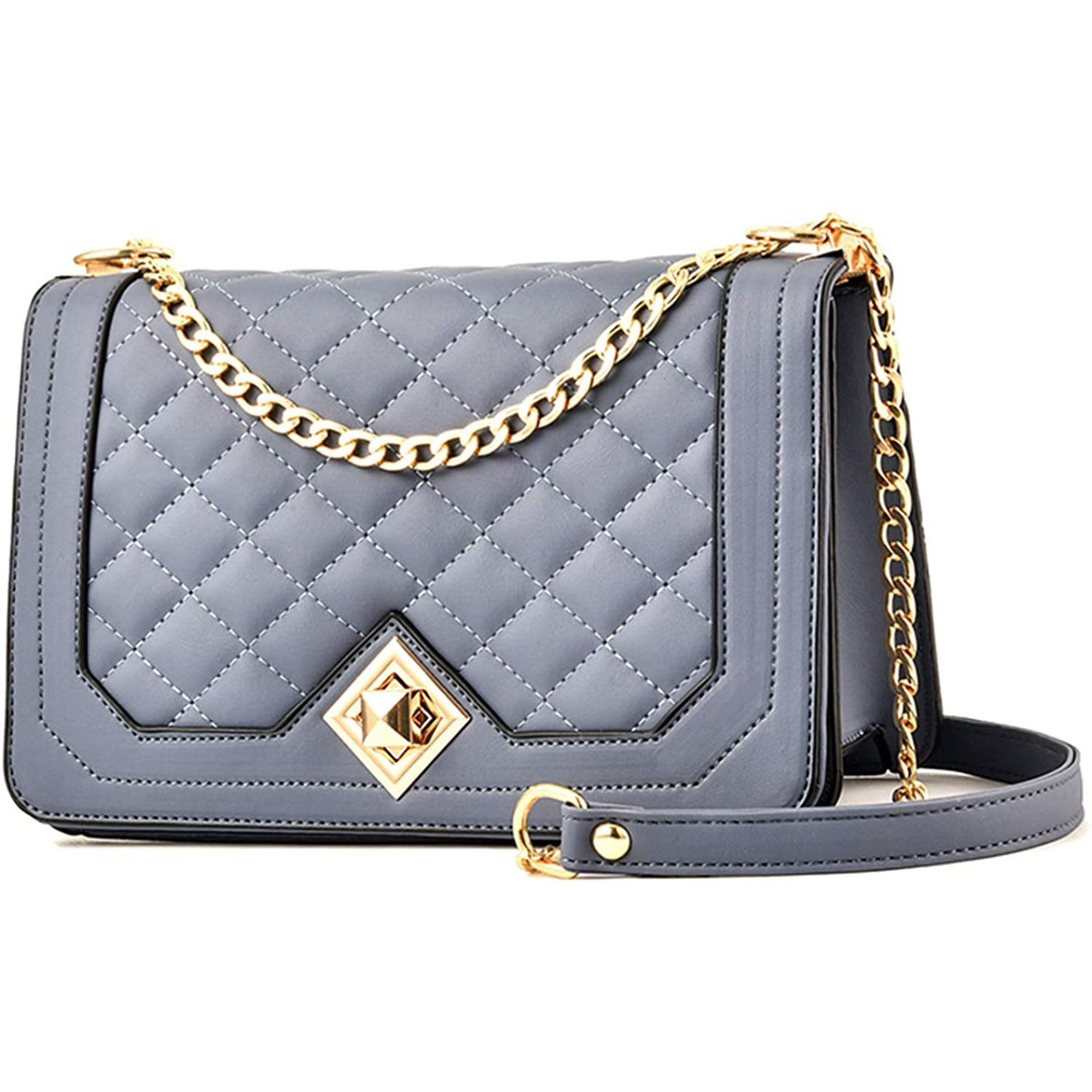 Crossbody Bags for Women Small Handbags PU Leather Shoulder Bag Ladies Purse  Evening Bag Quilted Satchels with Chain Strap 