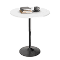thumbnail image 1 of OSM 31.5-inch Round Bar Table, Height Adjustable Pub Table with Sturdy Base for Kitchen, Home Bar, Patio, Cafe (White), 1 of 8