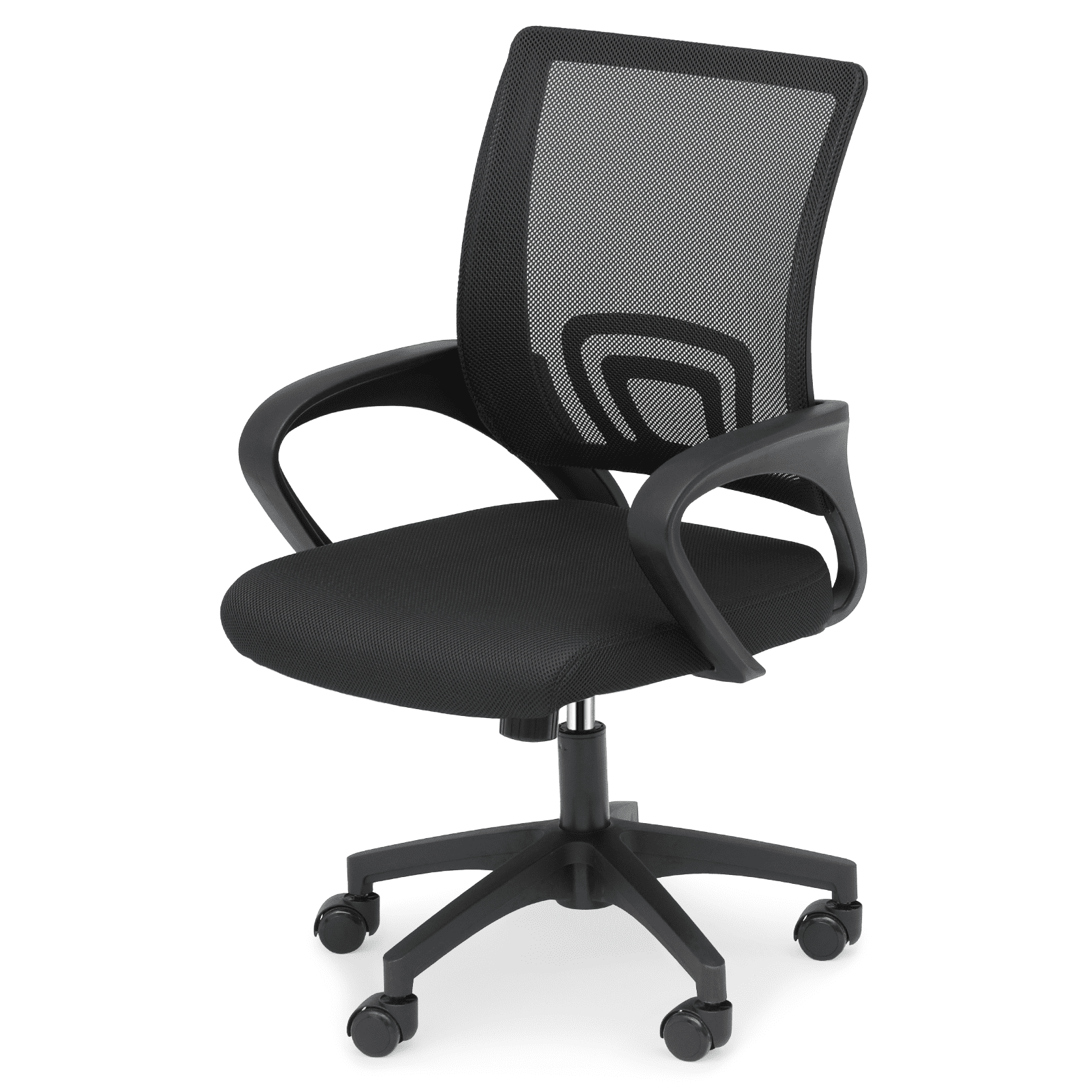 OSM Mid-Back Ergonomic Mesh Office Chair with Lumbar Support, Height-Adjustable Swivel Computer Desk Chair for Home Office, Gaming & Study, 300 lbs Capacity, Black