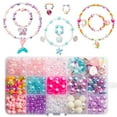 thumbnail image 1 of Haooryx  DIY Bead Jewelry Making Kit for Kids Girls 400Pcs+, 1 of 5