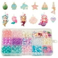 thumbnail image 1 of DIY Bead Jewelry Making Kit, 400 Pcs+ Beads, Charms, Pendants, Accessories, 1 of 4