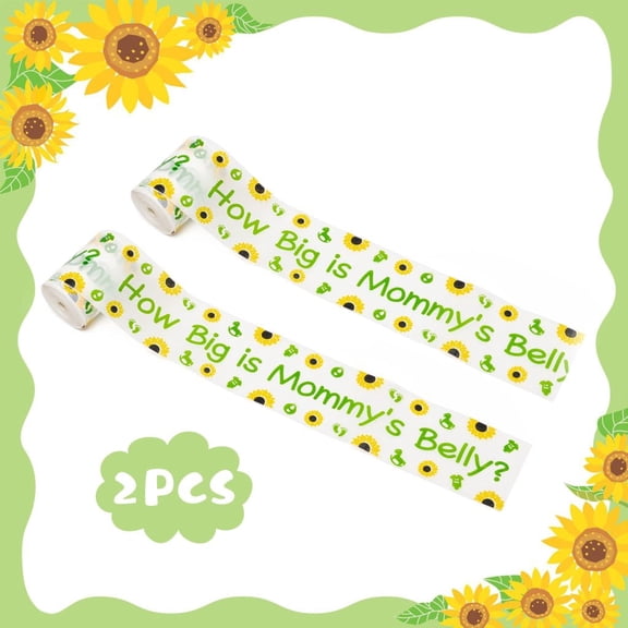 Haooryx Springtime Sunflower Tummy Measuring Tape Measure Game 2 Rolls