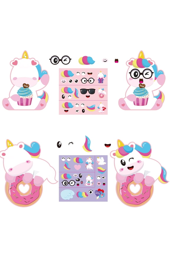 30 Packs Making a Face Stickers for Diy Crafts, Party Supplies, Birthday Favors, Make Your Own Cute Horse Face Stickers