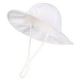 thumbnail image 1 of OSOLU Baby Girl Sun Hat With UPF 50+ Outdoor Adjustable Toddler Beach Hat With Wide Brim Bucket Hats For Kids Newborn Boho Dailywear, 2-4 Years, 1 of 2
