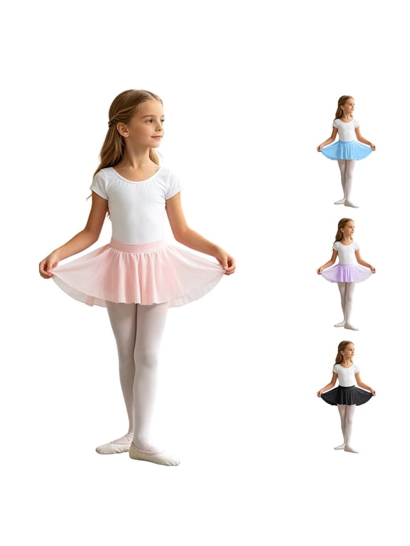 Ballet Skirts For Girls Kids Chiffon Dance Skirt Ballet Gymnastics Wrap Skirts 4-14Y