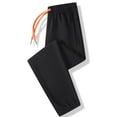thumbnail image 1 of OSOLU Boys Pants Elastic Drawstring Waist Side Pockets Jogger Fit Kids Casual Trousers Black, 1 of 3