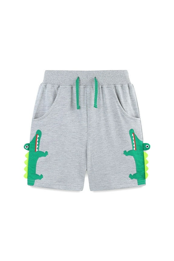 Boys Shorts Sport Cartoon Pattern Casual with Pockets Drawstring Soft Comfortable Holiday Travel Shorts