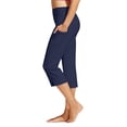 thumbnail image 1 of OSOLU Capri Pants For Women High Waist Workout Yoga Pants With Pockets Leggings Crop Straight Workout Stretchy Running Tummy Control Joggers Bottoms Navy M, 1 of 3