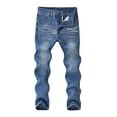 thumbnail image 1 of OSOLU Children Boys Denim Pants Fall Winter Casual High Street Loose Fit Joggers Chic Leisure Trousers, 1 of 9