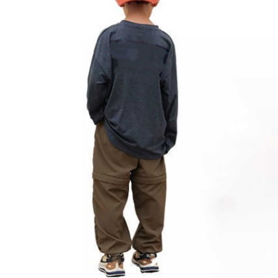 OSOLU Children Boys Detachable Cargo Pants Solid Color with Pockets Outdoor Functional Bottoms Arrival Casual Daily Wear Trendy Vacation Trousers
