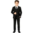 thumbnail image 1 of OSOLU Children Boys Outfits Solid Color Coat Jacket Tie Shirt and Pants Performance Party Formal Wear Soft Comfortable Fashion Travel Clothing Sets, 1 of 4
