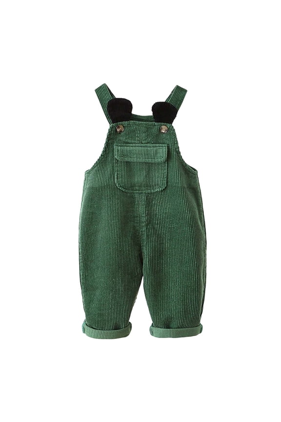 Children Boys Pants Corduroy Overalls Dungarees Soft Comfortable Overall with Adjustable Straps Durable Trendy Travel Trousers