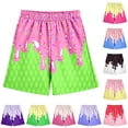 thumbnail image 1 of OSOLU Children Boys Shorts Ice Cream Print Baseball Elastic Waistband with Pocket Comfortable Everyday Wear Beach Holiday Shorts, 1 of 4