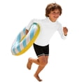 thumbnail image 1 of OSOLU Children Boys Swim Shirt Solid Color Long Sleeve Crew Neck Rash Guard Pool Summer Uv Protection Swimwear Beach Vacation Bathing Suit, 1 of 4