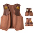 thumbnail image 1 of OSOLU Children Boys Vest Solid Color Sleeveless Tassel Cowboy Play Fringe Jacket Halloween Festival Party Dress Up Fashion Vacation Tops, 1 of 3