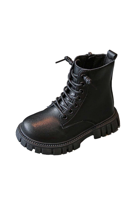 Children Girls Boots Soft Sole Short Ankle Boots Everyday Wear Solid Color -Resistant Classic Elegant Shoes
