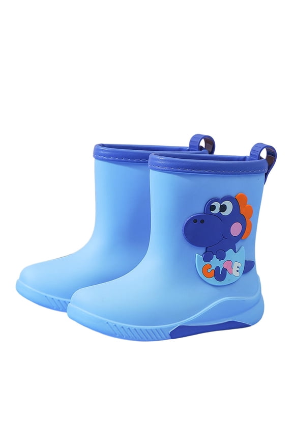 Children Girls Boys Rain Boots Lightweight Cute Bunny Dinosaur Detachable Rain Cover Soft Sole Comfortable All Seasons Casual Versatile Shoes