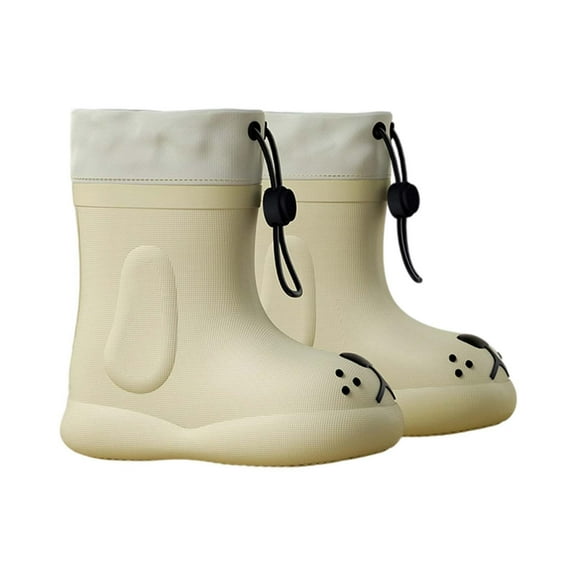 OSOLU Children Girls Boys Rain Boots Outdoor Rainy Days Comfortable Short Ankle Boots Durable Sole Lightweight Hiking All Seasons Fun Vibrant Shoes