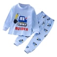 thumbnail image 1 of OSOLU Children Girls Clothing Sets Round Color Tops and Pants Pajama Soft Long Sleeve Comfortable Leisure Versatile Outfit Sets, 1 of 2