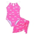 thumbnail image 1 of OSOLU Children Girls Swimsuit Sets Bow Print Cute Ruffled with Bowknot Beach Pool Sleeveless Swimwear Surfing Bathing Suit, 1 of 4