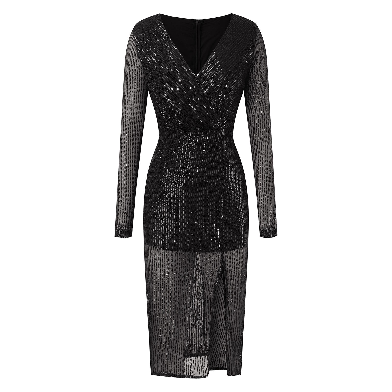 Date Party Elegant Sweet Style One Shoulder Long Sleeve Solid Color Women's Dress