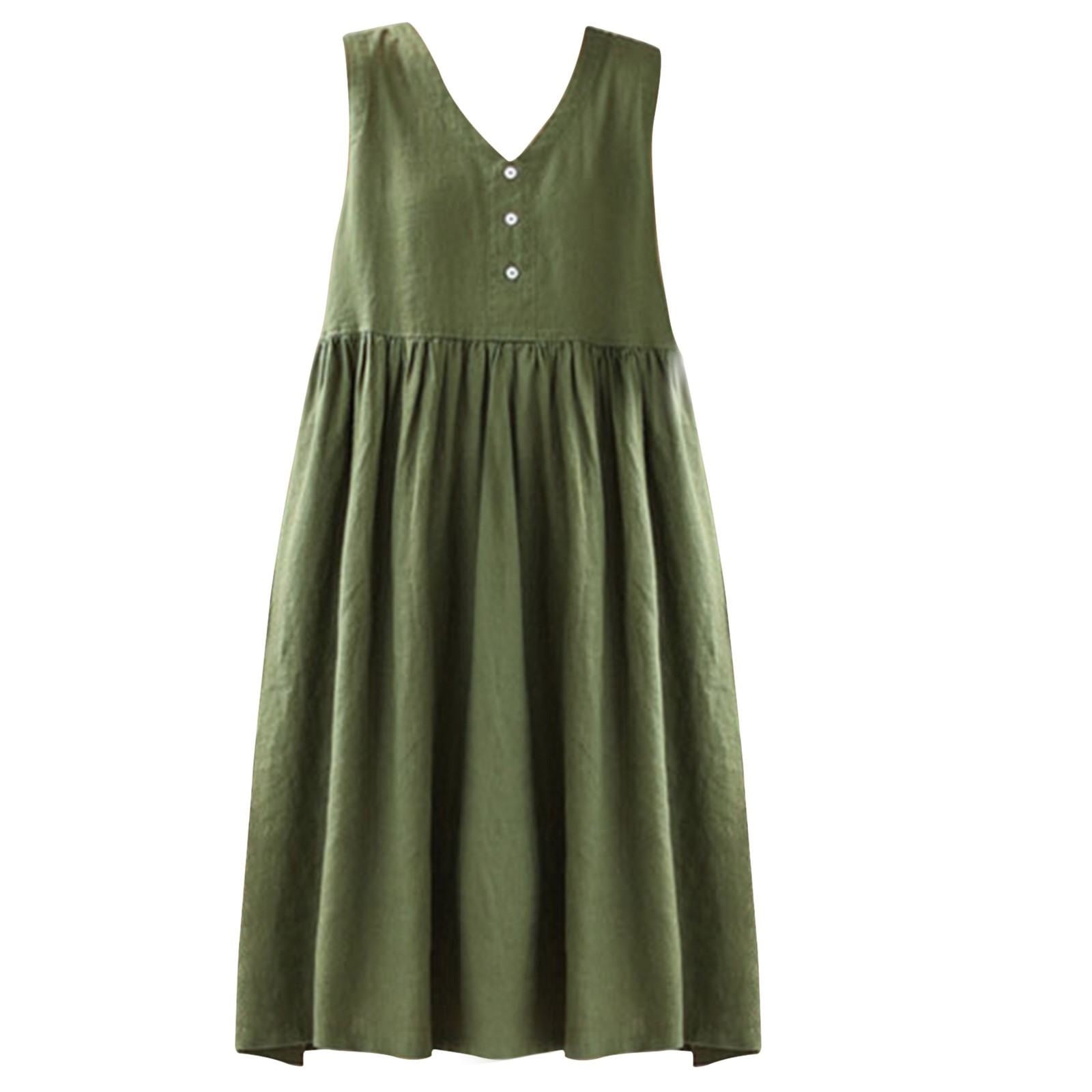 Dual Fabric Sleeveless Dress in Sun