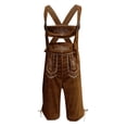 thumbnail image 1 of OSOLU Ethnic Men's Traditional Dress Plaid Shirt With Suspender Embroidered Trousers Dress Fashionable Classic Leisure Workout Training Joggers Bottoms, 1 of 5