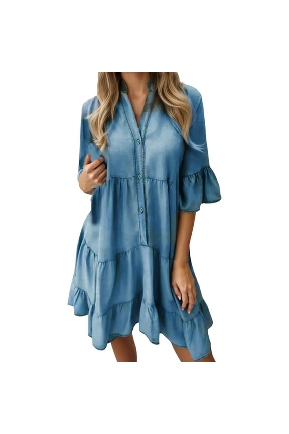 Everyday Casual A-Line Skirt Summer Ready Stylish Solid Color Design For Day Dresses Stylish Sundress Dresses For Women 2025 Elegant Classy