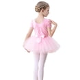 thumbnail image 1 of OSOLU Girls Ballet Dance Leotard Short Sleeve Tutu Dress Gymnastic Ballerina Outfits For Kids 4-12Y, 1 of 4