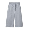 thumbnail image 1 of OSOLU Girls Capri Pants Wide Leg Casual Drawstring Summer Cropped Athletic Joggers Sweatpants Breathable Activewear For Kids 4-15Y, 1 of 3