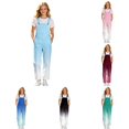 thumbnail image 1 of OSOLU Girls Overalls Bib Pants Gradient Printed Adjustable Straps Loose Fit Jumpsuits With Pockets Kids Girl Summer Clothes 5-14Y, 1 of 6