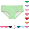 thumbnail image 1 of OSOLU Girls Swimsuit Bikini Bottoms Solid Color Quick-Dry Sun Protection Kids Toddler Girl Bathing Suit Briefs Bottom 2-8Y Soft Beachwear, 1 of 9
