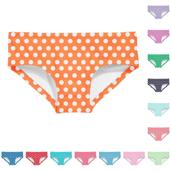 OSOLU Girls Swimsuit Briefs Bottom Polka Dot Summer Swimwear Stretchy Soft Kids Girl Bathing Suit 2-8Y Trendy Beachwear
