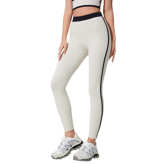 OSOLU High Performance Yoga Pants For Women Versatile Athletic Wear For Exercise And Yoga Comfortable Leggings Workout Stretchy Running Tummy Control Joggers Bottoms White M