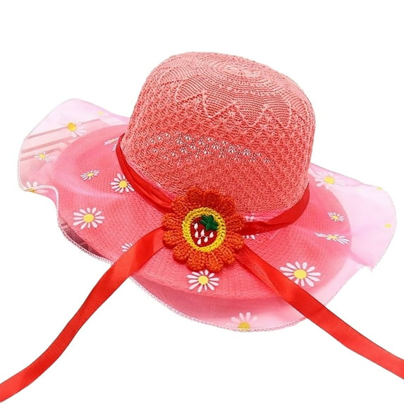 OSOLU Kids Sun Hat Wide Brim Summer Beach Hat For Boys Girls Toddler Outdoor Play Travel Lightweight Breathable Baby Relaxed Fit Dailywear, One Size