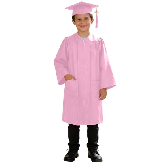 OSOLU Kindergarten Graduation Gown And Cap Set For Boys Girls Preschool Graduation Outfit Kids 2-9Y