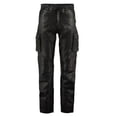 thumbnail image 1 of OSOLU Men'S Fashion Leisure Comfortable Versatile Solid Color Men'S Pu Leather Casual Pants Trousers Active Athletic Casual Bottoms, 1 of 3