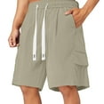 thumbnail image 1 of OSOLU Men's Cozy Shorts For Outdoor Leisure Loose Fit Lightweight For Summer Fall Cozy Stylish Solid Color Design Daily Relaxed Fit Breathable Bottoms, 1 of 4