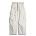 thumbnail image 1 of OSOLU Men's Pants Straight Wide Leg Solid Color with Povket Drawstring Daily Wear Casual Classic Trousers, 1 of 2