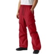 thumbnail image 1 of OSOLU Men's Pants Straight Wide Leg Solid Color with Povket Drawstring Daily Wear Classic Versatile Trousers, 1 of 4
