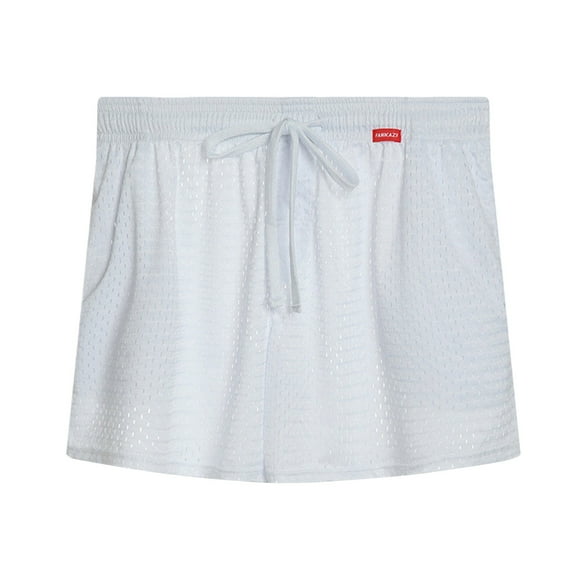 OSOLU Men's Solid Color Medium Pants String Mesh Thin Loose Stylish Pocket Stretch Plus Size Sports Sweatpants Shorts Trousers Daily Relaxed Fit Breathable Bottoms